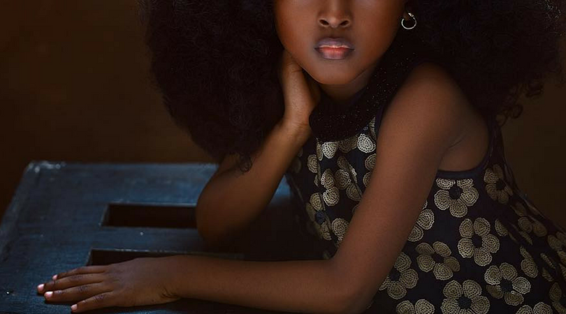 jare, 5-latka z nigerii, dziecięca modelka, najpiękniejsza dziewczynka