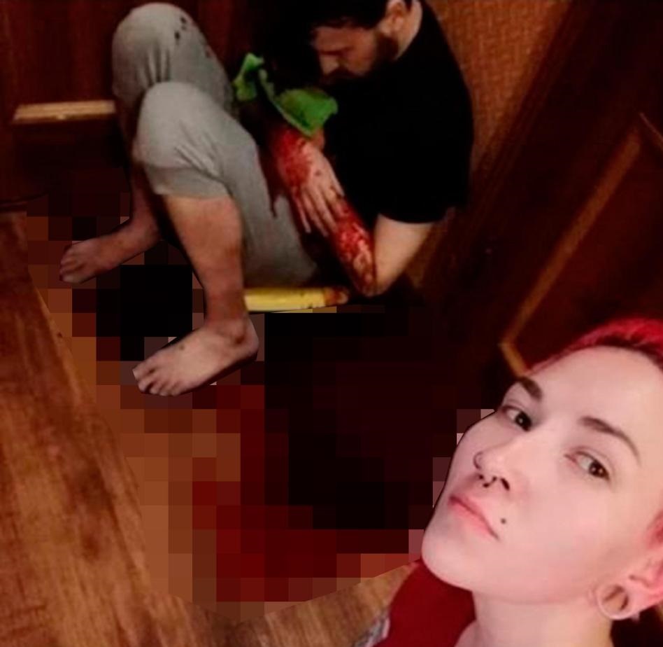 zaatakowała męża nożem, selfie, Olga Vaori