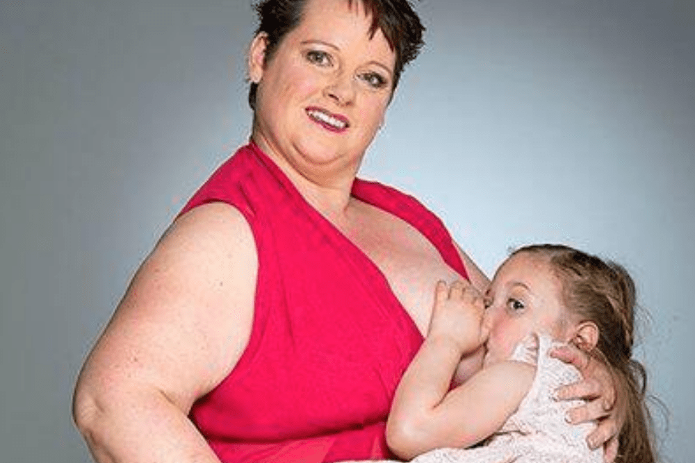 Sharon Spink, karmiła dziecko piersią przez 9 lat, karmienie piersią