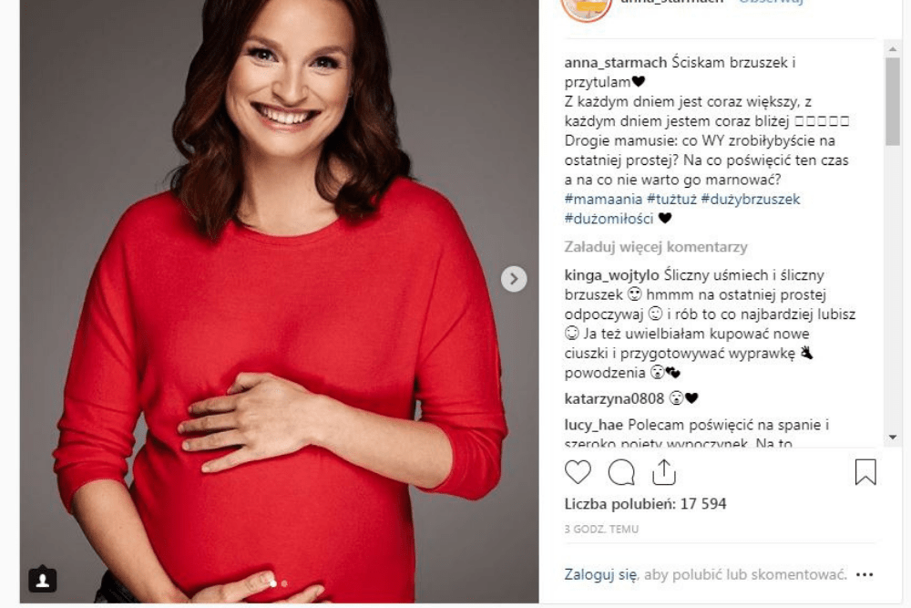 Anna Starmach, znana celebrytka w ciąży, ciąża