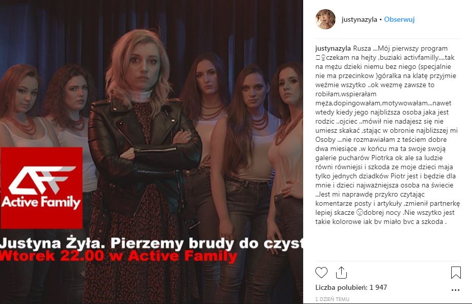 Justyna Żyła, Justyna Żyła Instagram